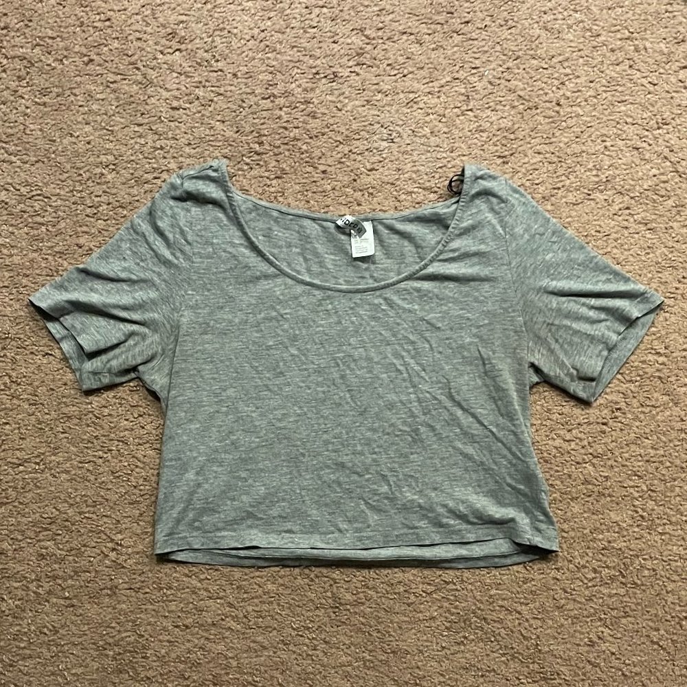 Gray crop top